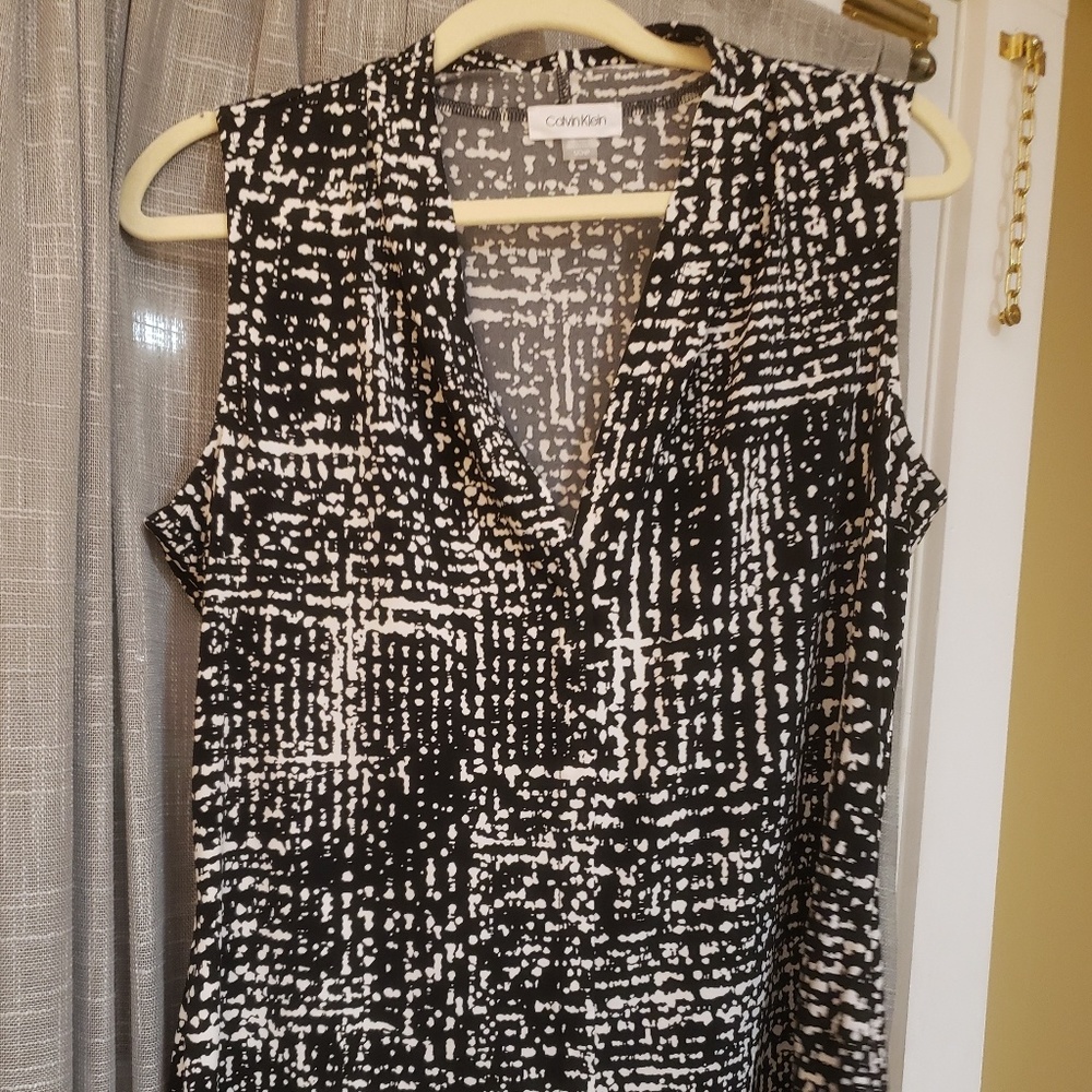 Calvin Klein Black and White Blouse